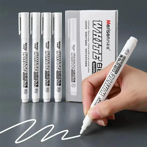 6pcs white permanent - white,